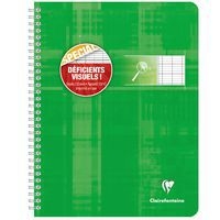 Cahier reliure intégrale déficients visuels 17x22cm 100p séyès noir 2,5mm 10/10 - Image 2