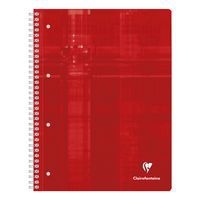 Cahier reliure intégrale 22,5x29,7cm 160p Q.5x5 cadré 4 couleurs de bandes perfo4 trous - Image 4