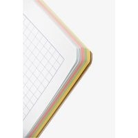 Cahier reliure intégrale 22,5x29,7cm 240p Q.5x5 cadré 60p x 4 teintes papier perfo4 trous - Image 6