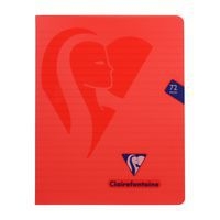 Mimesys cahier piqué polypro 16,5x21cm 72p ligné + marge coloris assortis - Image 2