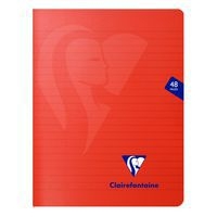 Mimesys cahier piqué polypro 17x22cm 48p ligné + marge coloris assortis - Image 2