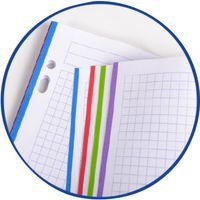 Mimesys cahier-classeur élastiqué A4 rembordé rigide coloris assortis avec feuillets mobiles perforés 200p Q.5 - Image 2