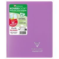 Koverbook piqué  couverture opaque en POLYPRO recyclé 9 couleurs ass 17x22cm 96p ligné + marge livré en boîte - Image 3