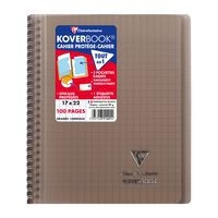 Koverbook reliure intégrale enveloppante PP transparent 17x22cm 100p Séyès coloris assortis livré en boîte prê - Image 6