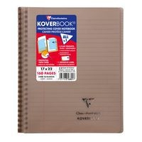 Koverbook reliure intégrale enveloppante PP transparent 17x22cm 160p ligné + marge coloris assortis livré en b - Image 9
