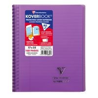 Koverbook reliure intégrale enveloppante PP transparent 17x22cm 160p ligné + marge coloris assortis livré en b - Image 7