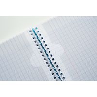 Koverbook reliure intégrale enveloppante PP transparent Bleu 17x22cm 160p ligné + marge - Image 7