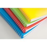 Koverbook reliure intégrale enveloppante PP transparent Rouge 17x22cm 160p ligné + marge - Image 8