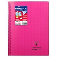 Koverbook reliure intégrale enveloppante PP transparent 24x32cm 100p Séyès coloris assortis livré en boîte prê - Image 3