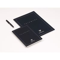 Triomphe PLATINUM carnet bleu profond piqûre textile 14,8x21cm 96p ligné papier ivoire 90g - Image 3