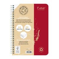FOREVER premium, cahier reliure intégrale A5 90g recyclé 120p détachQ.5x5 coloris assortis - Image 5