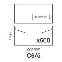 Boite 500 enveloppes gommées 114x229 fen35x100 80g - Image 2