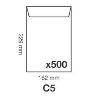 Boite 500 pochettes auto.adh 162x229 blanc 120g - Image 2