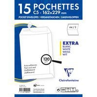 15 pochettes auto.adh 162x229 blanc 120g ss cello - Image 3