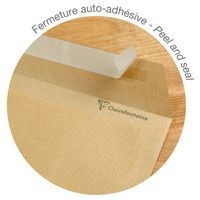 Boite 250 pochettes auto.adh 260x330 Kraft Mille raies 90g - Image 5