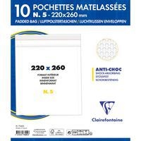 10 pochettes à bulles 220x260 Kraft blanc 90g ss film - Image 2