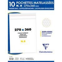 10 pochettes à bulles 270x360 Kraft blanc 90g ss film - Image 2