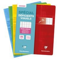 Cahier piqué déficients visuels 17x22cm 96p séyès noir 2,5mm 10/10 - Image principale