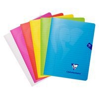 Mimesys cahier piqué polypro 17x22cm 96p ligné + marge coloris assortis - Image principale