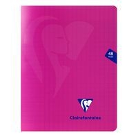 Mimesys cahier piqué polypro 17x22cm 48p séyès Rose - Image principale