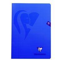 Mimesys cahier piqué polypro 21x29,7cm 96p ligné + marge coloris assortis - Image principale