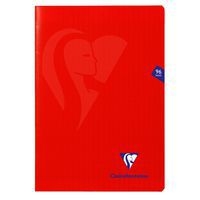 Mimesys cahier piqué polypro 21x29,7cm 96p séyès Rouge - Image principale
