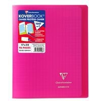 Koverbook piqué polypro transparent Rose 17x22cm 96p séyès - Image principale