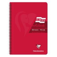 EUROPA GLOSSY, reliure intégrale A4 Rouge 180p détachLigné + marge - Image principale