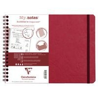 Age Bag My.Notes cahier reliure intégrale à marge détachable 25x19cm 120p détachligné rouge - Image principale