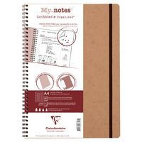 Age Bag My.Notes cahier reliure intégrale à marge détachable 21x29,7cm 120p détachligné tabac - Image principale