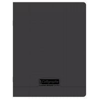 8000 POLYPRO, Cahier piqué noir 17x22cm 48p séyès 90g - Image principale
