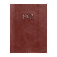 Protège-cahier grain cuir 20/100ème 21x29,7 brun + porte étiquette - Image principale