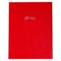 Protège-cahier grain cuir 20/100ème 24x32 rouge + porte étiquette - Image principale