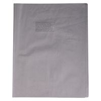 Protège-cahier grain cuir 20/100ème 24x32 gris + porte étiquette - Image principale