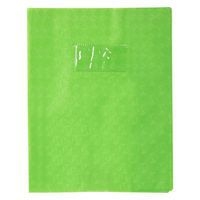 Protège-cahier grain losange 18/100ème 17x22 vert clair + porte étiquette - Image principale