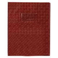 Protège-cahier grain losange 18/100ème 17x22 brun + porte étiquette - Image principale