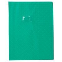 Protège-cahier grain losange 18/100ème 24x32 vert + porte étiquette - Image principale