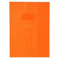 Protège-cahier grain losange 18/100ème 24x32 orange + porte étiquette - Image principale
