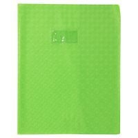 Protège-cahier grain losange 18/100ème 24x32 vert clair + porte étiquette - Image principale