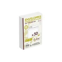 50 enveloppes 114x162 80g blanc recyclé, ss cello - Image principale