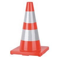 Cône de balisage avec bandes réfléchissantes - Manutan Expert - Image principale