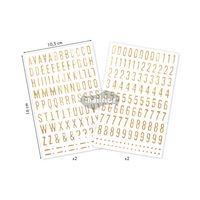 Glitty, Sach 2 pl 10,5x16cm, Alphabet / chiffres, or - Image 3