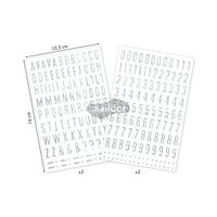 Glitty, Sach 2 pl 10,5x16cm, Alphabet / chiffres, argent - Image 3