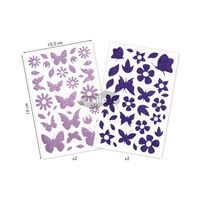 Glitty, Sach 2 pl 10,5x16cm, Papillons / fleurs, violet - Image 5