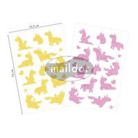 Glitty, Sach 2 pl 10,5x16cm, Licornes, Jaune et rose - Image 2