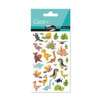 Etui stickers 3d cooky 1 planche dinosaures - Maildor - Image principale