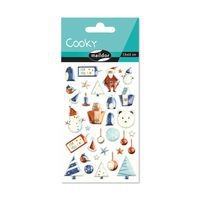 Cooky, Sach 1 pl 7,5x12cm, Noël enfant, bleu - Image principale