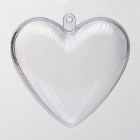 Lot de 6 cœurs en plastique transparent - Image principale