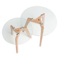 Tables basses gigognes Abel plateau verre - Image 2