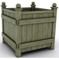 Jardinière Arles 100x100x95 cm avec boules pin - Image principale